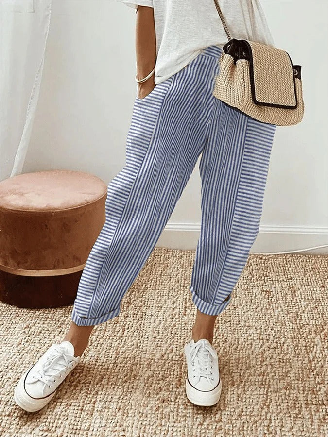 Lore Striped Cotton Pants